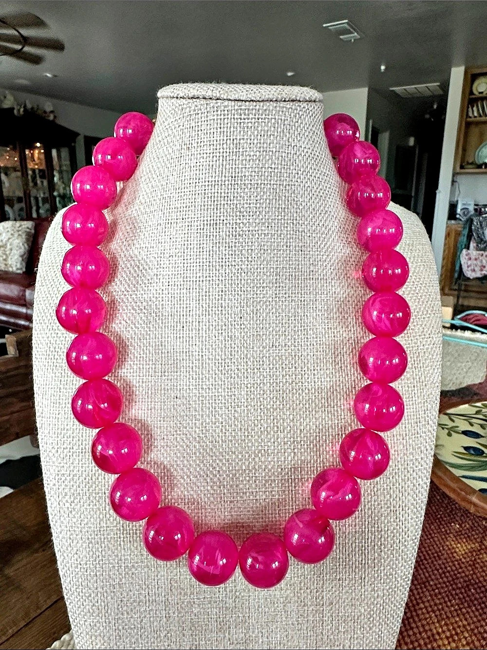 Fusha Bubblegum Beaded Necklace NWT